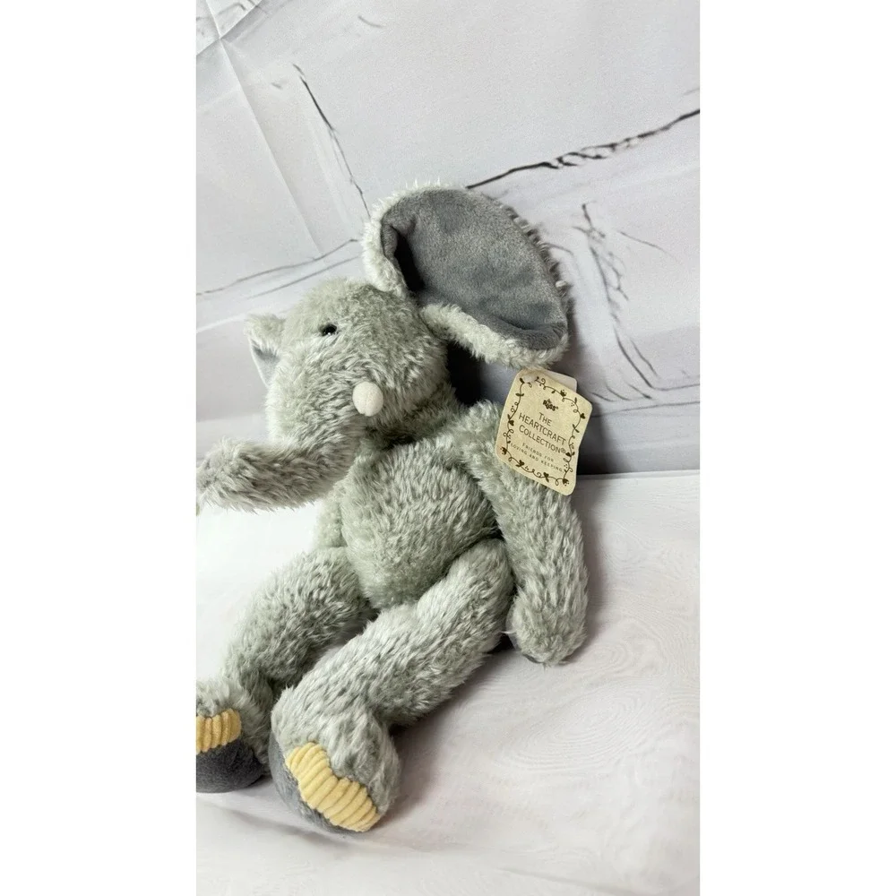 VTG Vintage Russ Berrie TUSKS Plush Grey Elephant 14
